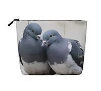 No Drama - Trousse per cosmetici da donna, organizer da viaggio portatile, con chiusura a zip, Colombe, Taglia unica