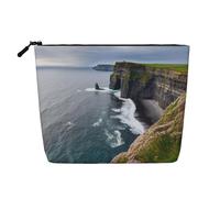 No Drama - Trousse per cosmetici da donna, organizer da viaggio portatile, con chiusura a zip, Irlanda Outdoors Contea di Chiara le scogliere, Taglia unica