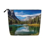 No Drama - Trousse per cosmetici da donna, organizer da viaggio portatile, con chiusura a zip, Laghi di montagna, Taglia unica