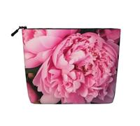 No Drama - Trousse per cosmetici da donna, organizer da viaggio portatile, con chiusura a zip, Peonia rosa., Taglia unica