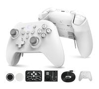 No Drift GuliKit KK3 Max Controller Bluetooth, Controller Wireless Kingkong 3 Max per Switch/Switch OLED/PC, Joystick/Trigger Effetto Hall, Maglev/Rotore/Vibrazione HD, Adattatore Hyperlink (Bianco)