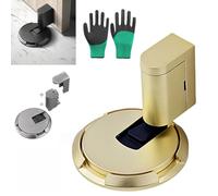 No-Drill Adjustable Magnetic Door Holder,Upgrade Height Removable Heavy Duty Door Stoppers,Aluminum Alloy Floor Doors Bottom Stop with Screws And Adhesive For Home,Office