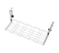 No Drill Cable Organizer - Durable Metal Cord Holder, Under Desk Cable Management Basket, Wire Storage Rack For Clean Desk Arrangement For Home Office Study Dressing Table Computer Workstations