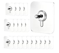 No Drill Screw Stickers For Wall, 20 Pieces No Drill Heavy Duty Hooks | Adhesive Frame Hooks For Home Kitchen Glass Brick Concrete Outdoor Bathroom Art Block Photo
