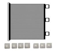 No-Drill Telescoping Mesh Pet Gate For Stairs & Doorways | 43-71 Inch Wide Pressure Mount Dog Barrier | Adjustable Small Animal Fence For Hallways Patios | Indoor Reusable Cat Divider With Tool-Free S