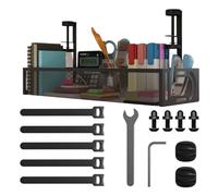 No Drill Wire Management Rack - Under Table Cable Holder, Durable Space Saving Tray Secures Power Strips Charging Lines With Tool Free Installation | Ideal For Computer Desks, Studios, Clean