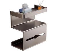 No Drilling Toilet Paper Holder with Wipes Storage,Toilet Paper Holder with Shelf, Modern Space-Saving Organizer Stand For Apartment Home Guest Bath Powder Room Commercial