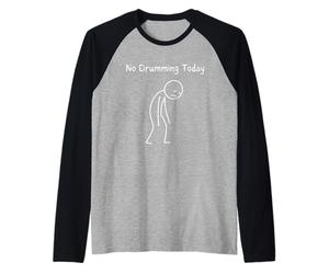 No Drumming Today - Batterista Amante della Batteria Fan delle percussioni Maglia con Maniche Raglan