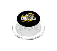 No Excuses Citazione motivazionale Grunge Tipografia PopSockets PopGrip per MagSafe