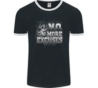 No Excuses Gym Training Top Bodybuilding Uomo Ringer T-Shirt FotL