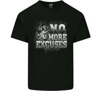 No Excuses Palestra Allenamento Bodybuilding Uomo Cotone T-Shirt