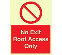 No Exit Roof Access Only Cartello - 300 x 400 mm - A3P