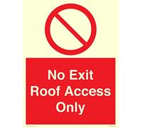 No Exit Roof Access Only Cartello - 300 x 400 mm - A3P