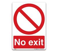 No exit Sign - A5 autoadesivo in vinile - Informazioni di accesso di sicurezza