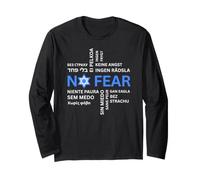 No Fear Ebreo Star of David Sostiene Israele Multilingue Maglia a Manica