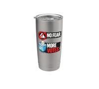 No Fear More Vots Democracy Voting Design Bicchiere termico in acciaio inox doppia parete