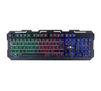 No Fear Tastiera Gaming Azerty - Illuminazione RGB - USB cablata - 104 tasti - Tasti multimediali - Dimensioni compatte - Plug e Play - per Windows e laptop