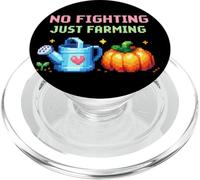 No Fighting Just Farming Gioco Cozy Pixel Zucca PopSockets PopGrip per MagSafe