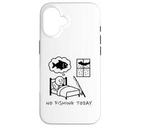 No Fishing Oggi divertente pescatore Pesca Joke Stick Figure Custodia per iPhone 16