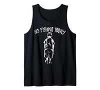 No Fishing Today Funny Sad Face Anglers Fishermen Minimalist Canotta