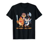 No Flight - all Fight Fun Bird Psychology Joke Maglietta