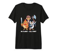 No Flight - all Fight Fun Bird Psychology Joke Maglietta Premium