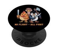 No Flight - All Fight Fun Bird Psychology Joke PopSockets PopGrip Adesivo