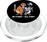 No Flight - All Fight Fun Bird Psychology Joke PopSockets PopGrip per MagSafe