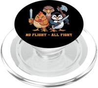 No Flight - All Fight Fun Bird Psychology Joke PopSockets PopGrip per MagSafe