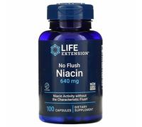 No Flush Niacina 640Mg Life Extension 100 Caps Flush Free Inositolo Vitamina B3