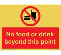 No food or drink beyond this point Cartello - 100x75mm - A7L