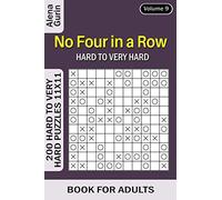 No Four in a Row puzzle book for Adults: 200 Hard to Very Hard Puzzles 11x11 (Volume9)