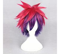 No Game No Life Shiro Parrucca Lunga Parrucche Diritte Di Colore Misto Parrucca Sora Cosplay Parrucca Corta Viola Rossa Corona Prop Copricapo Accessorio Parrucca Sora
