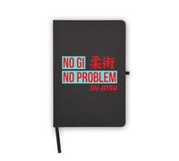No Gi No Problem - Taccuino brasiliano Jiu Jitsu, pagine bianche, copertina in ecopelle, agenda, diario, quaderno di lavoro