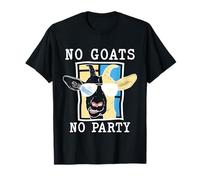 No Goats No Party. divertente fresco capra con occhiali da sole capra Maglietta