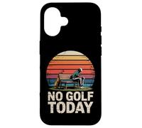 No Golf Oggi Sarcastico Golfer Triste Stick Man Golf Scherzo Custodia per iPhone 16