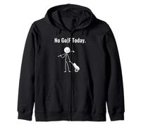 No Golf Oggi Triste Stick Man Trascinare Una Borsa da Golf Felpa con Cappuccio
