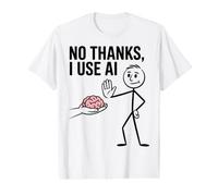 No Grazie Uso Ai Meme Divertente Machine Learning Data Science Maglietta con Stampa Grafica Economica
