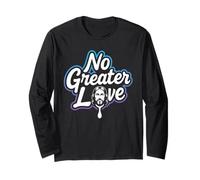 No Greater Love Gesù - Vintage Christian Faith Maglia a Manica