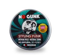 NO GUNK - Styling Funk - Cera per capelli e barba 100% naturale - Tenuta media - Ingredienti naturali e biologici - (Senza profumo, 50 g)