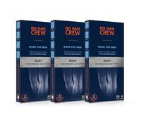 NO HAIR CREW - 3 x 20 Strisce di Cera Depilatoria per il Corpo per Uomini (Set, 3 x 20 Strisce & 4 Salviette Post-Epilaziona Lenitive)