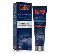 NO HAIR CREW Crema Depilatoria Intima Uomo 100 ml - Per Inguine, Scroto e Glutei - Rimozione Delicata dei Peli Senza Tagli né Irritazioni - Pelle Liscia e Protetta