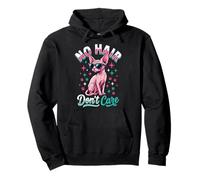 No Hair Don't Care Sphynx Cat Felpa con Cappuccio