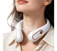 No Hair Twisting Neck Fan Has A 1200mAh USB Rechargeable Battery, Hand
