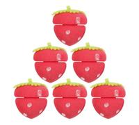 No Heat Curls - Strawberry Overnight Sponge Rollers, Heatless Curlers for Long Hair, 6X Soft Foam Rollers for Sleeping, Heat- Hair Styling Tool, Curling Accessories