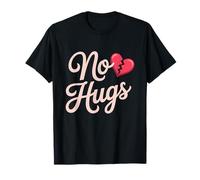 No Hugs Niente Abbracci per Favore Mantieni Le Distanze Maglietta