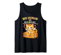 No Human Is Illegal Cute Kitten Wings Retro Valigia Canotta