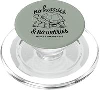NO HURRIES AND NO WORRIES ME/CFS AWARENESS - Tartaruga - Nero PopSockets PopGrip per MagSafe