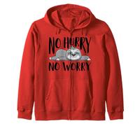 No Hurry No Worry, Super Sloth, Simpatico Animale per Uomini e Donne Felpa con Cappuccio