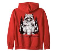No Ice Please Funny Raccoon Meme Cold Humor Protest Vintage Felpa con Cappuccio